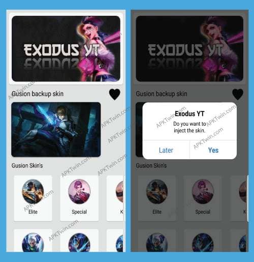 Screenshot of Gusion Skin Injector APK