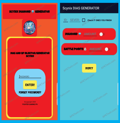 Screenshot of Scynix Dias Generator