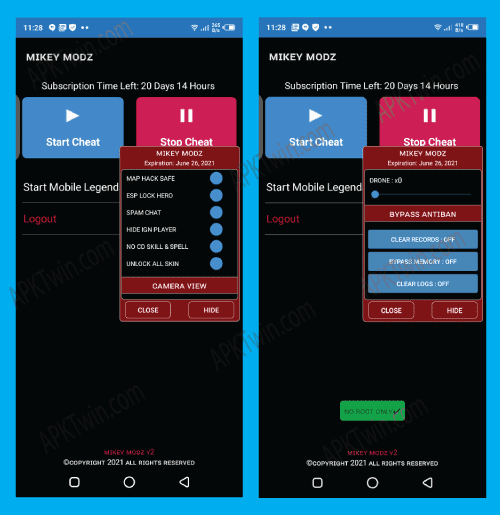Screenshots of Mikey Modz APK